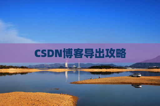 CSDN博客导出攻略